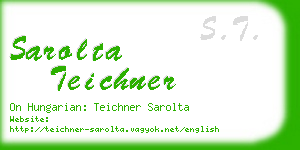 sarolta teichner business card